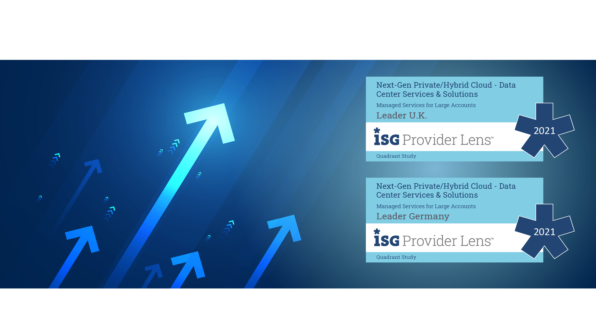 Badge for ISG Provider Lens™ Next Gen Private Hybrid Cloud & Data Center 2021 Leader