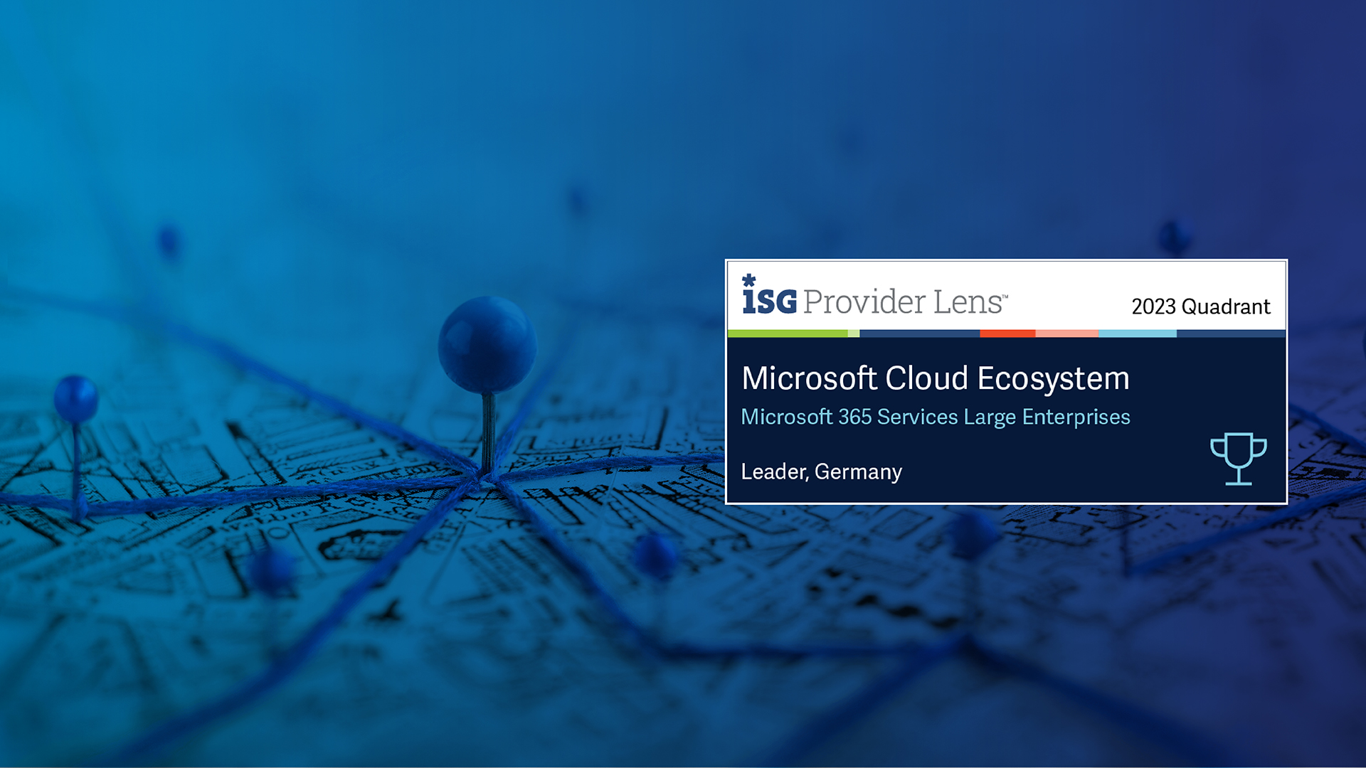 Badge for ISG Provider Lens™ Microsoft Cloud Ecosystem Leader